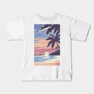 Sunset at the beach Kids T-Shirt